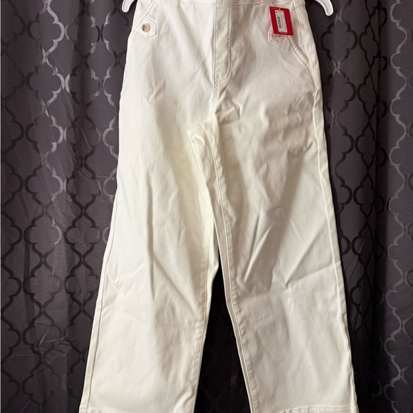NWT Spanx women’s pants Stretch Twill Cropped Wide Leg size large bright white - Picture 2 of 6